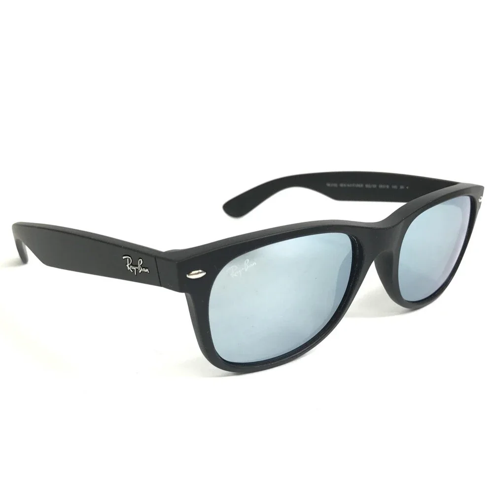 Ray-Ban Sunglasses RB2132 NEW WAYFARER 622/30 Matte Black w/ Silver Flash 55 mm